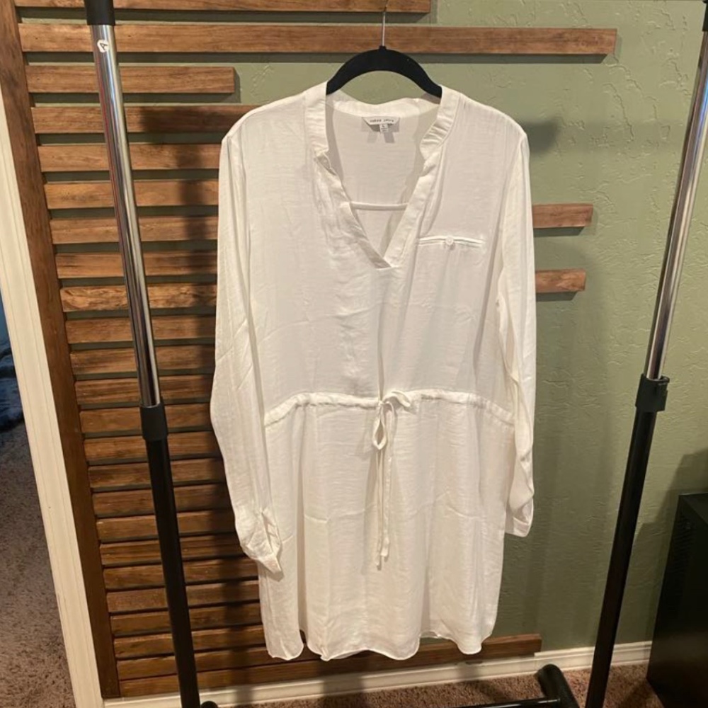 White Summer long sleeve dress